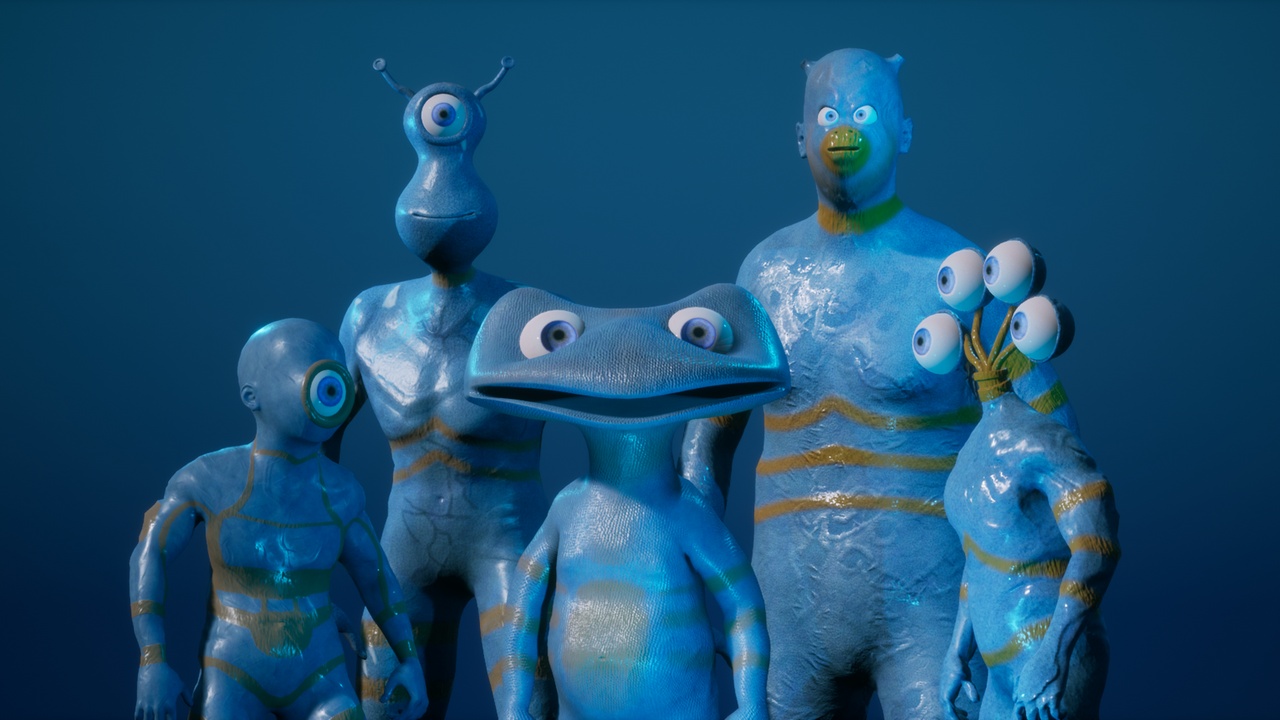 Media 1 for listing Five Alien Creatures - Character Pack