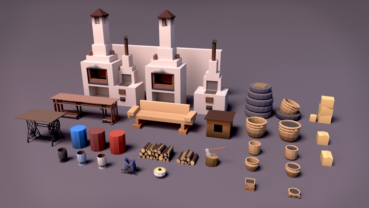 Media 1 for listing Country House Yard Props Pack – BoznaWhat