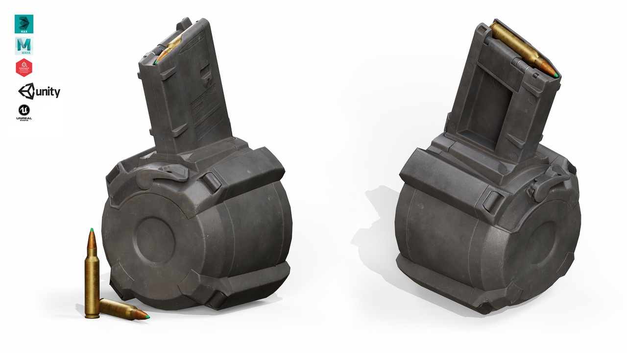 Media 1 for listing AR15 Round Drum Magazine