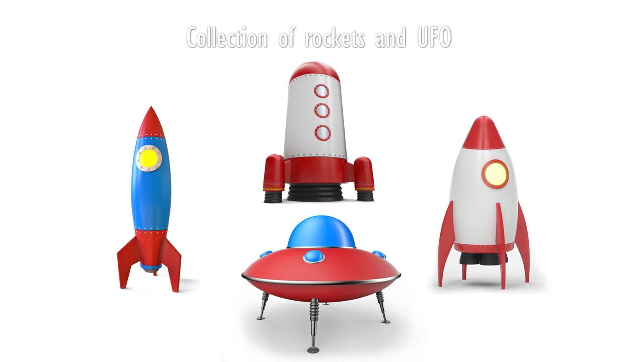 Media 1 for listing Collection of rockets and UFO