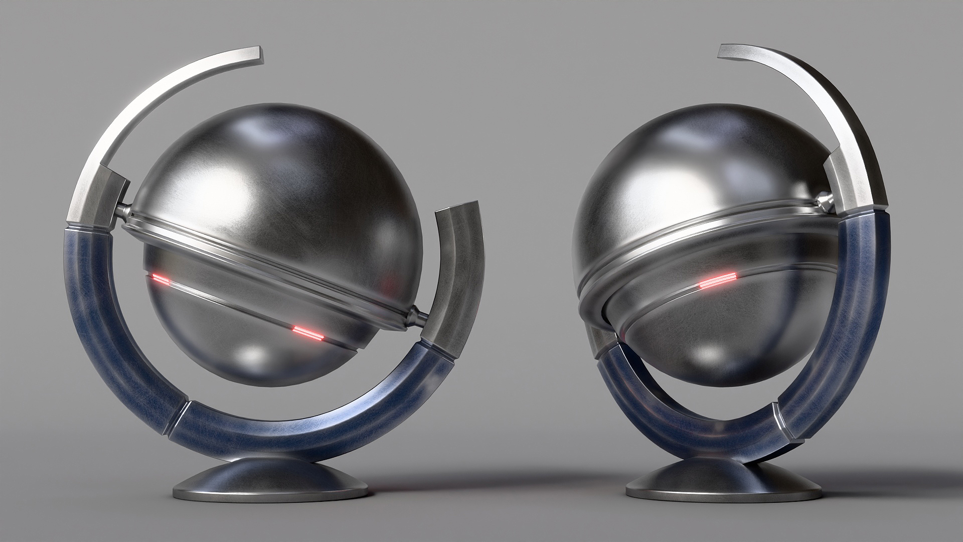 Sci fi spherical metal sculpture | Fab