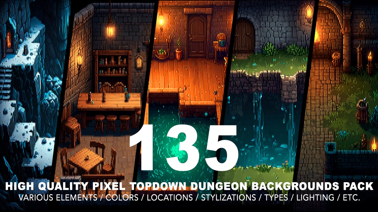 Media 1 for listing 135 DUNGEON TOPDOWN BACKGROUNDS