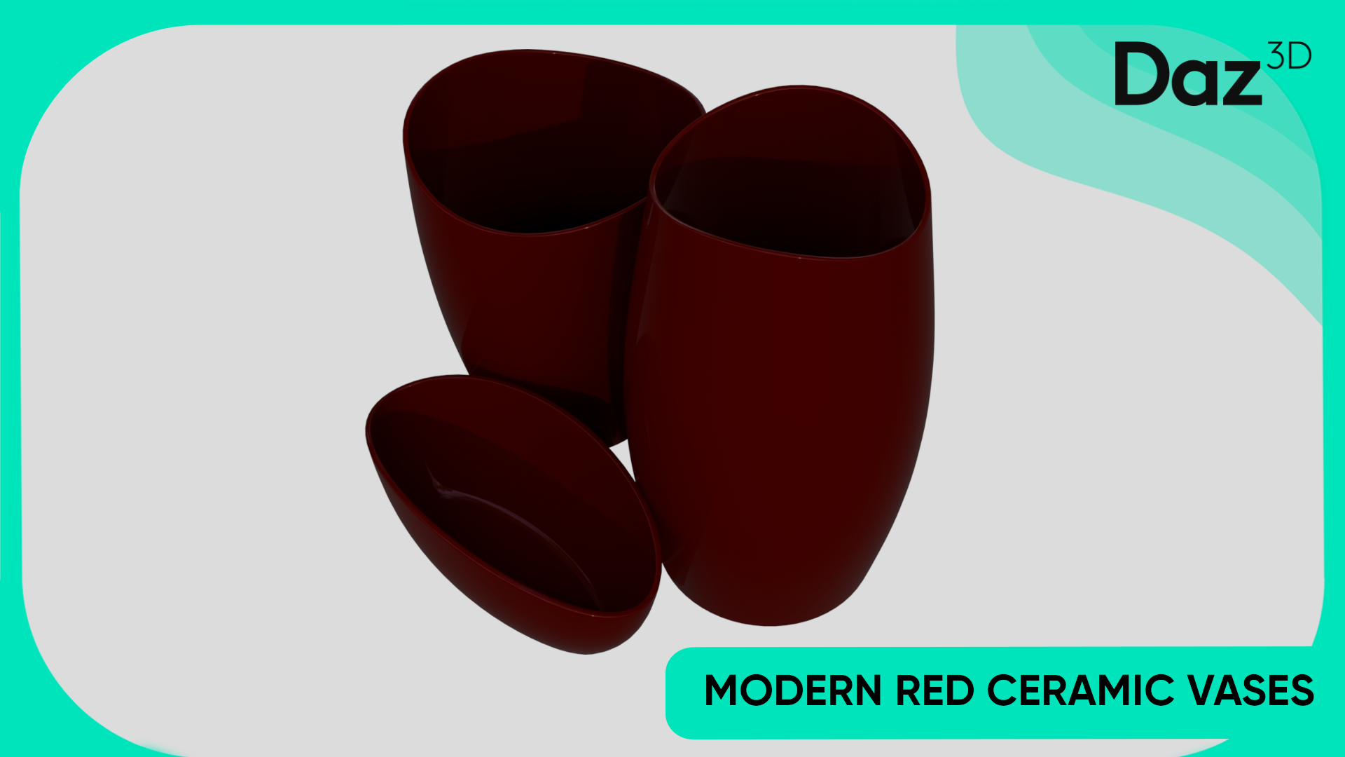 Modern Red Ceramic Vases | Fab