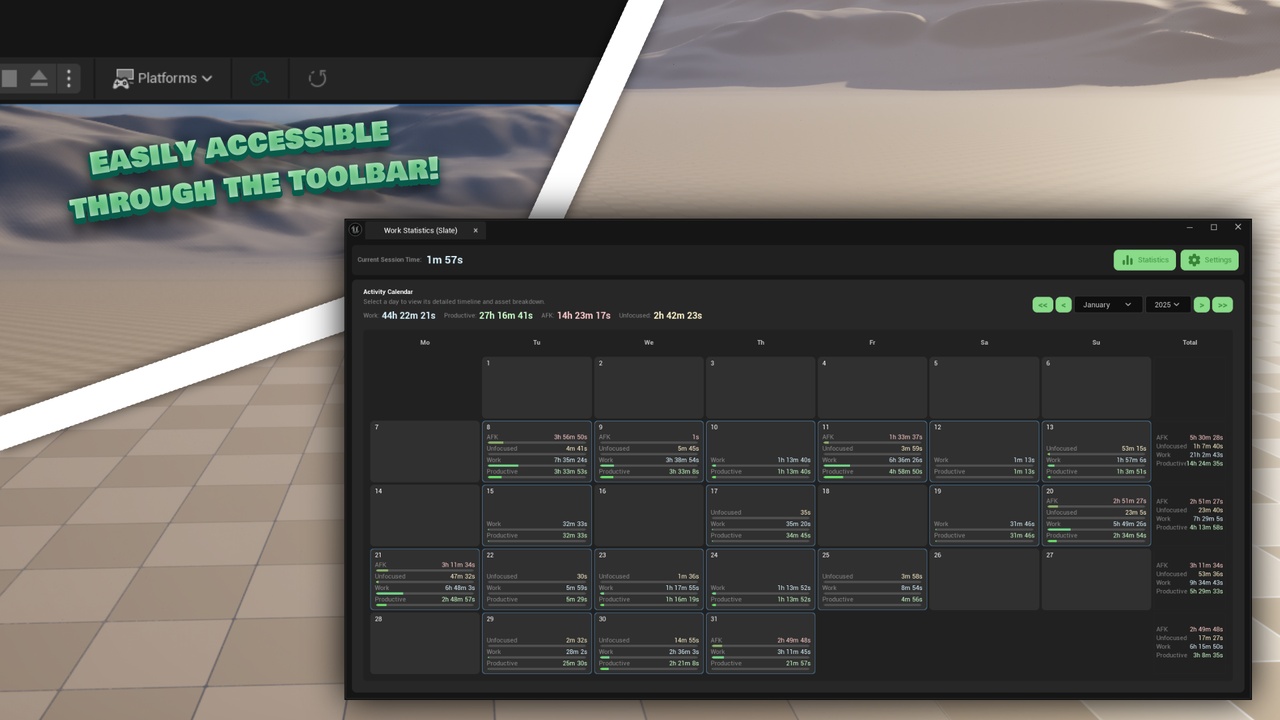 Media 1 for listing Work Statistics (Time Tracker)