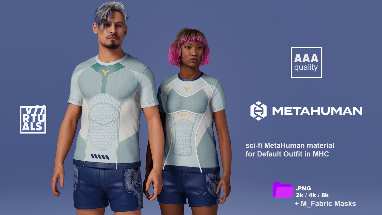 Media 1 for listing Sci-fi Pajamas - Material for Deafult MetaHuman Outfit