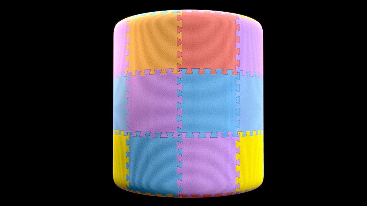 Media 1 for listing Foam Puzzle Floor Substance PBR material and textures