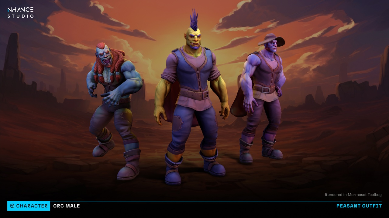 Media 1 for listing Stylized Modular Orc Male
