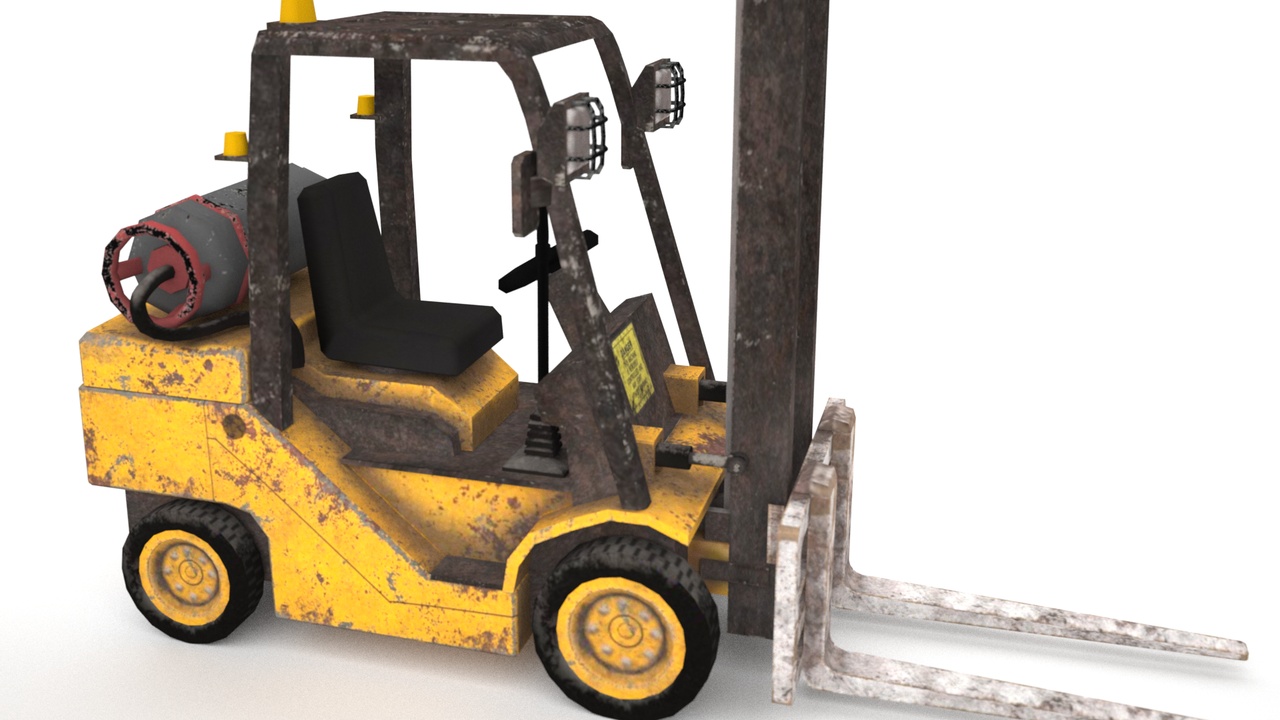 Media 1 for listing Toon Forklift – Game-Ready Stylized Vehicle