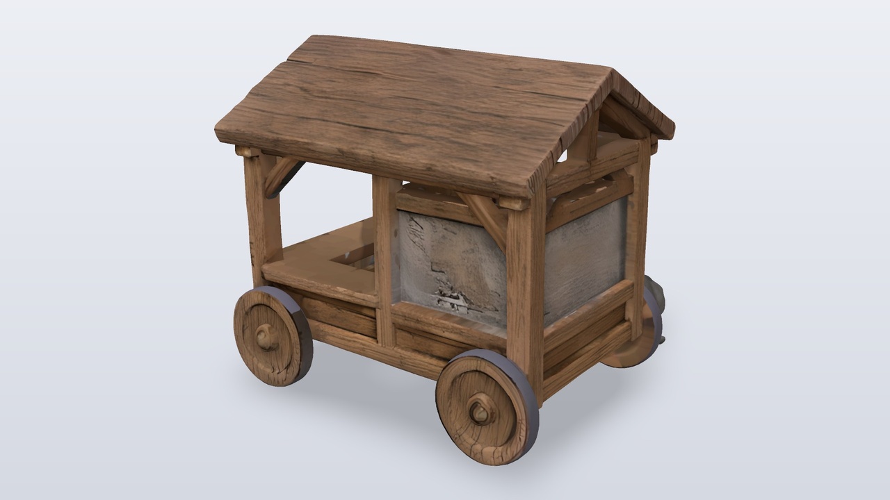 Media 1 for listing Medieval Baker's Oven Cart