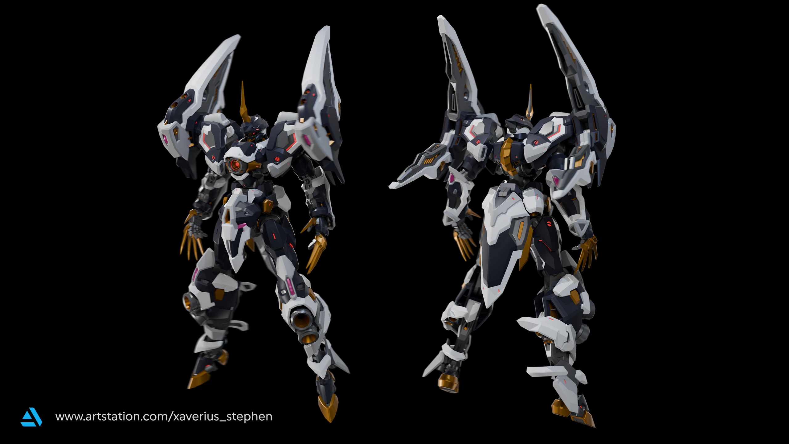 Media 1 for listing XC07 Orchiveil - Original Mecha Design - Lowpoly , Rigged & Animation Ready