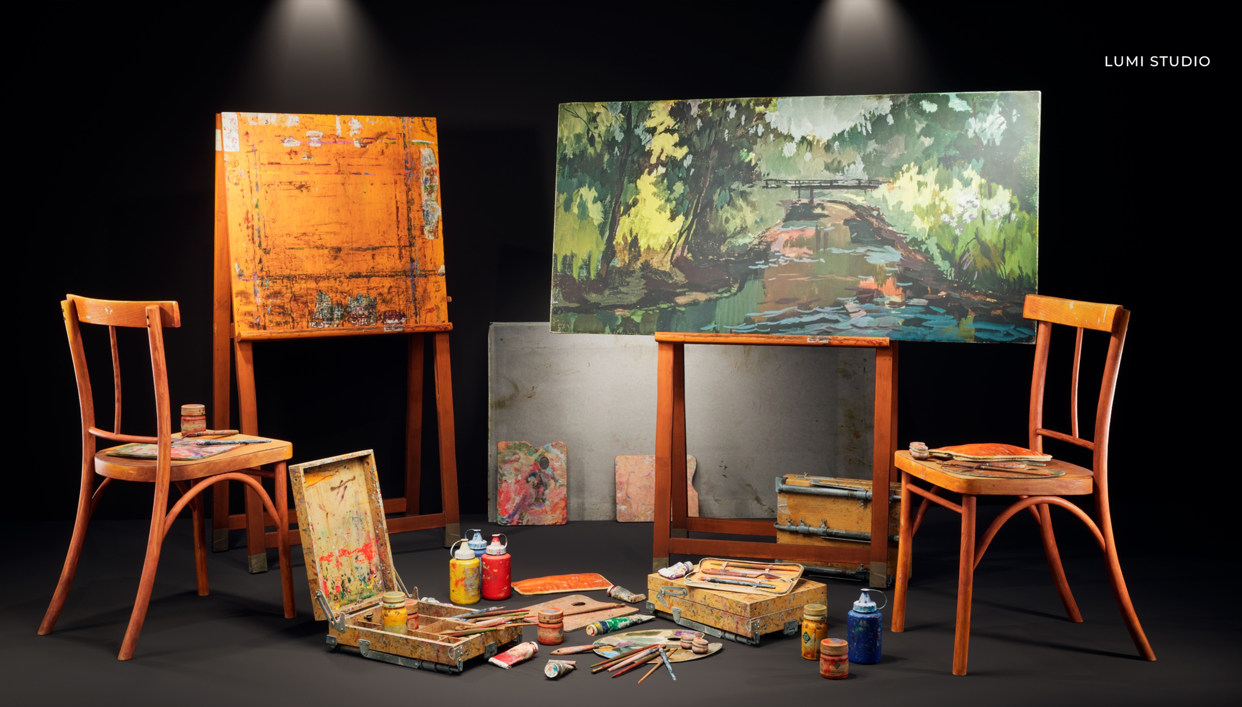 Art Studio Props Kit Vol.01 ์ ํ ๋ฑ๋ก์ ์ํ ๋ฏธ๋์ด 1๊ฐ