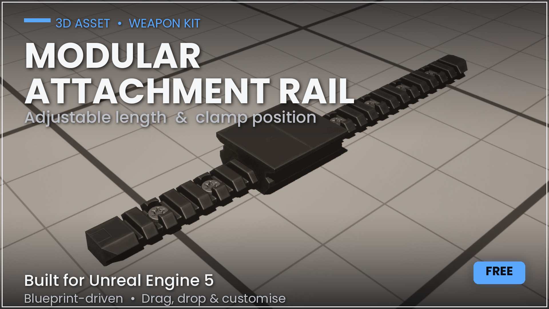 Modular Gun Attachment Rail (Free) | Fab
