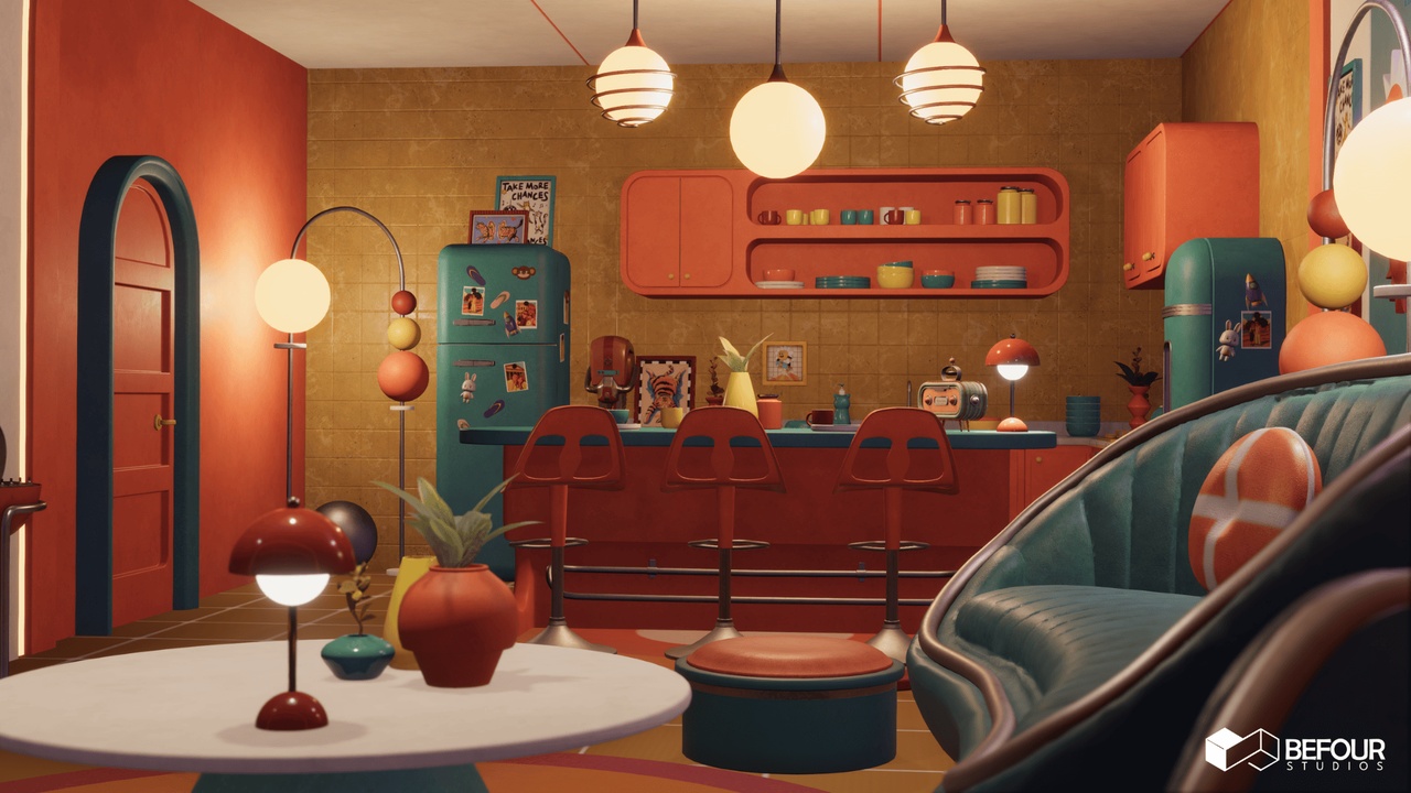 Media 1 for listing Retro Pop Art Living Space Environment - Unity