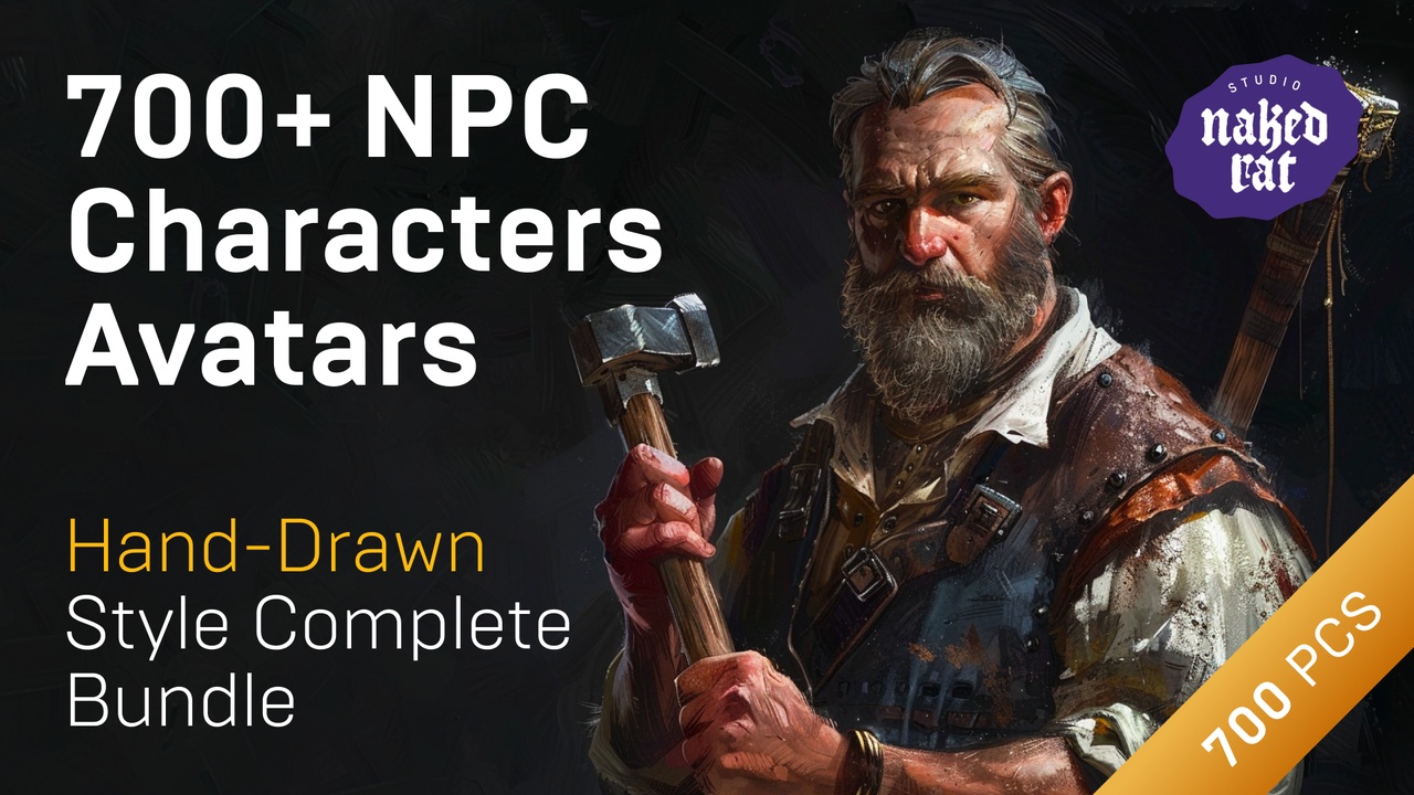 Media 1 for listing NPC Characters Avatar Portraits, People Avatars Icons SET