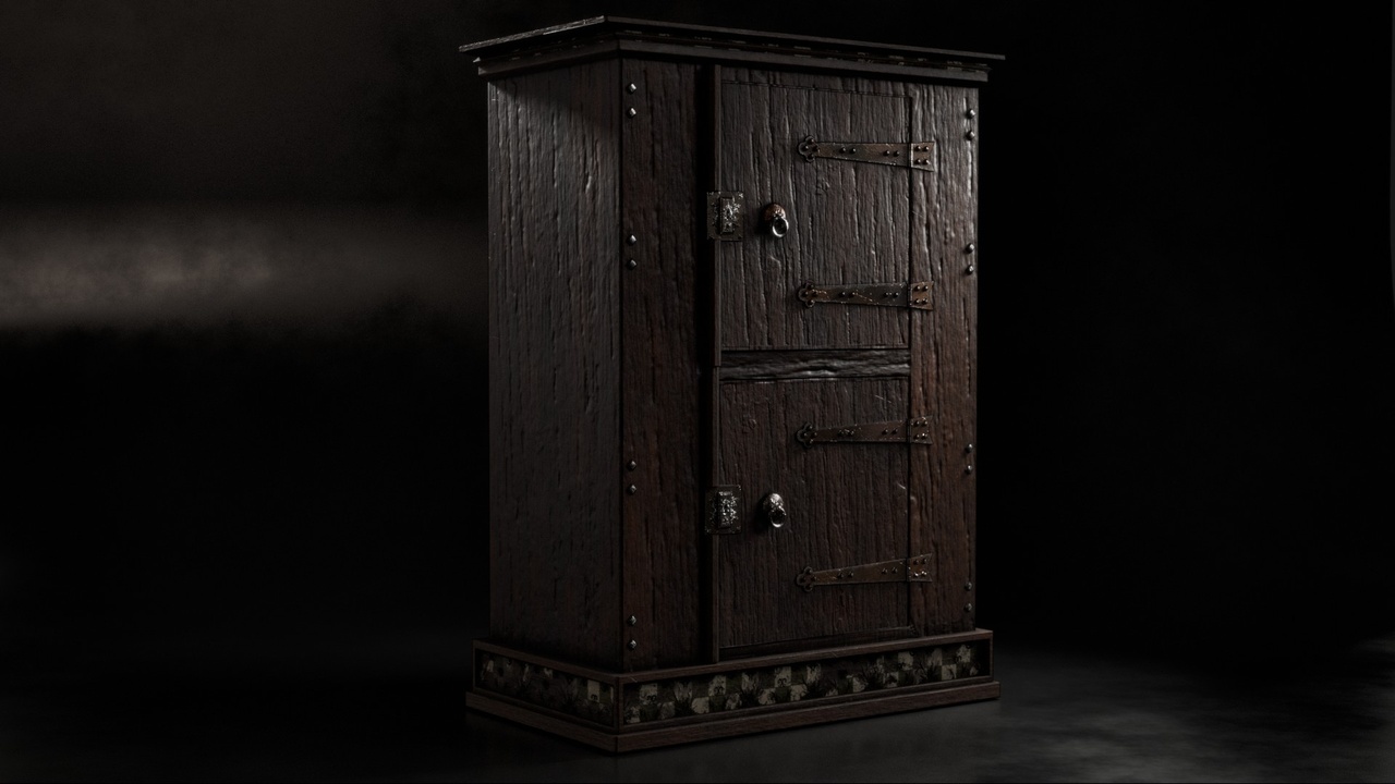 Media 1 for listing Medieval Painted Cabinet
