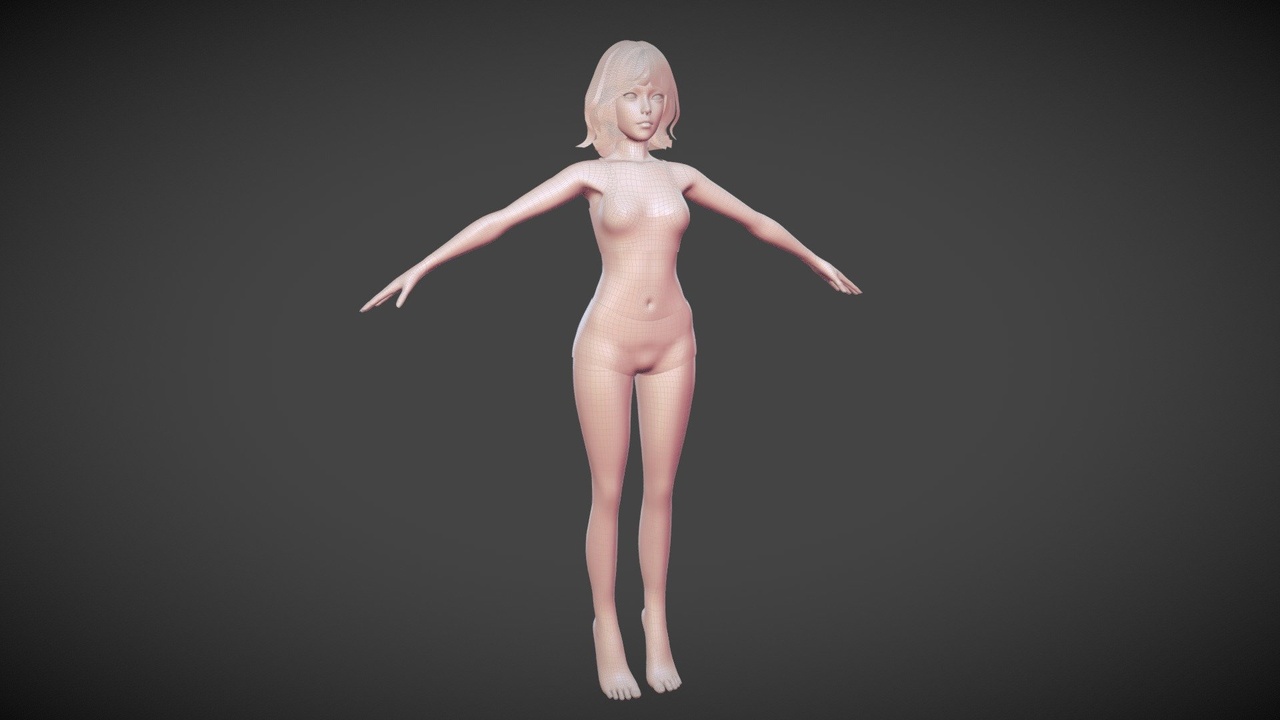 Media 1 for listing Realistic Female Base Character Game Ready