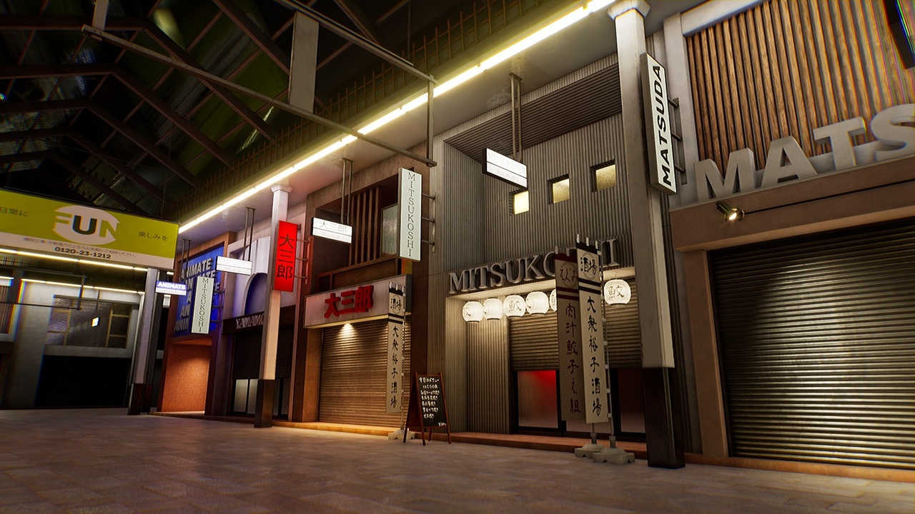 Media 1 for listing Japanese Shopping Street Pack - Shotengai Models & Scene