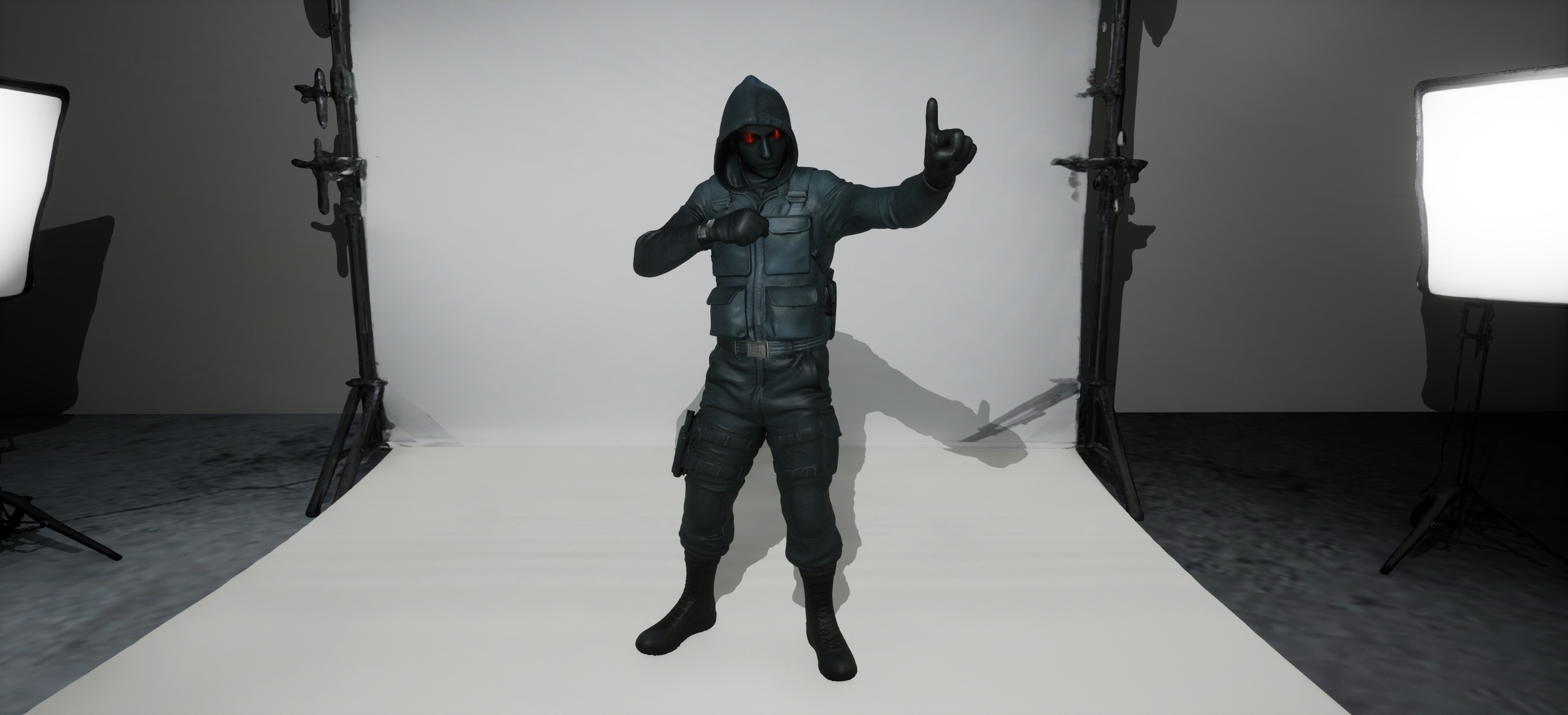 Media 1 for listing Male Character in Black Outfit - Ready To Rig