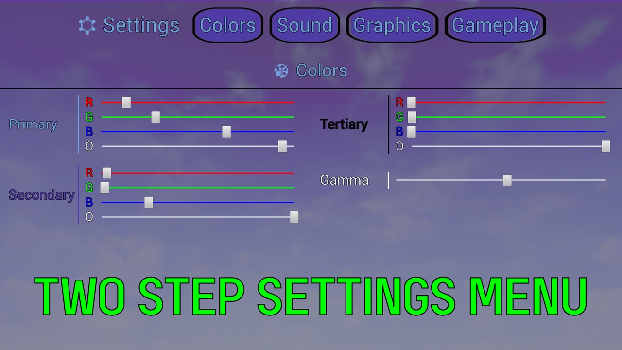 Media 1 for listing EZ Settings Menu Widget - TWO STEP