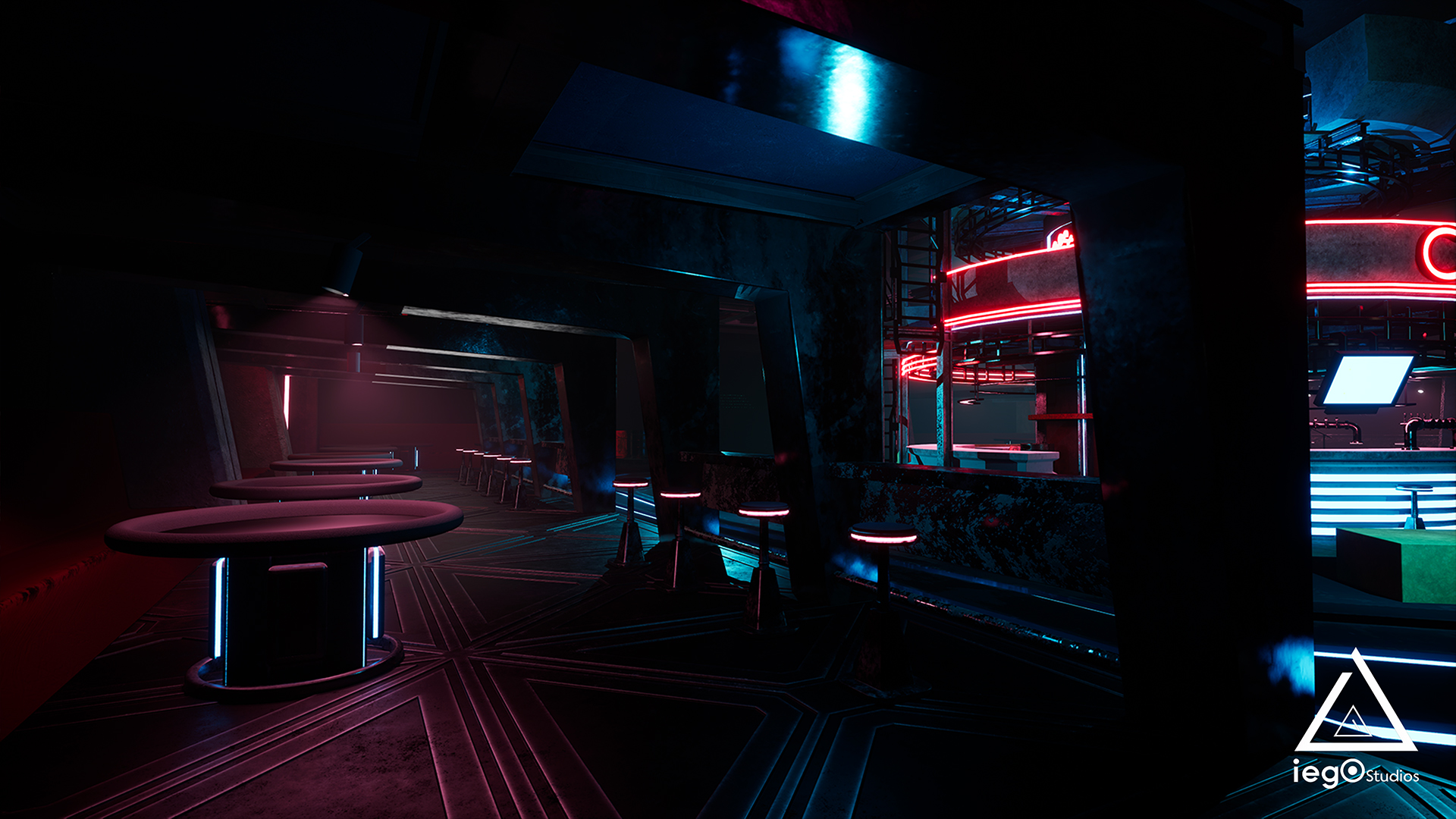 Sci Fi Lounge Futuristic Scifi Furniture Office / Bar 3D Model By