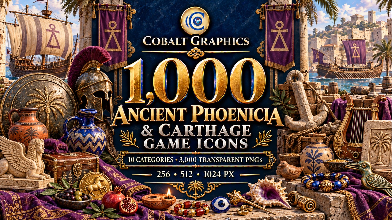 Media 1 for listing Ancient Phoenicia & Carthage Icons | 1,000 | Maritime RPG Items
