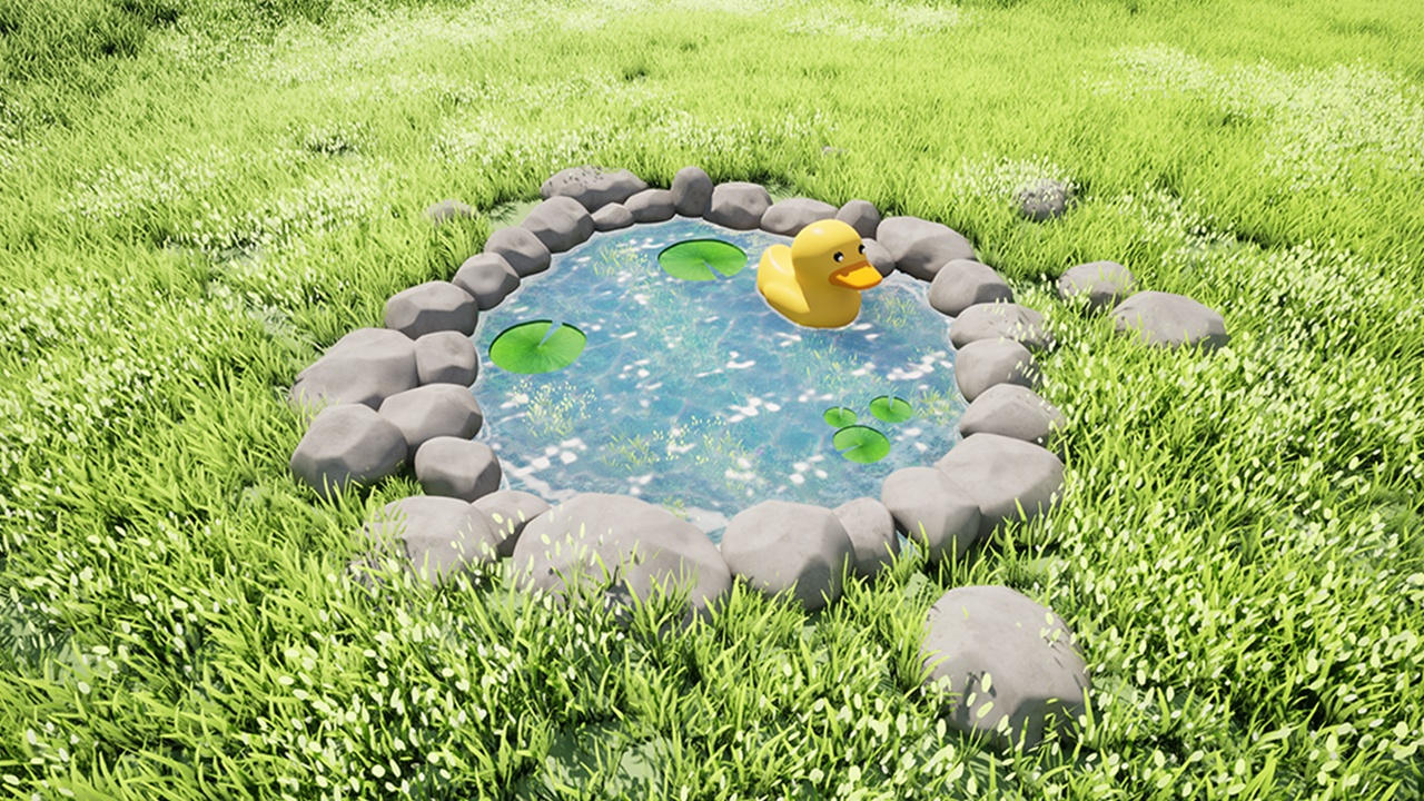 Media 1 for listing Ultra Stylized Cartoon Water and Grass