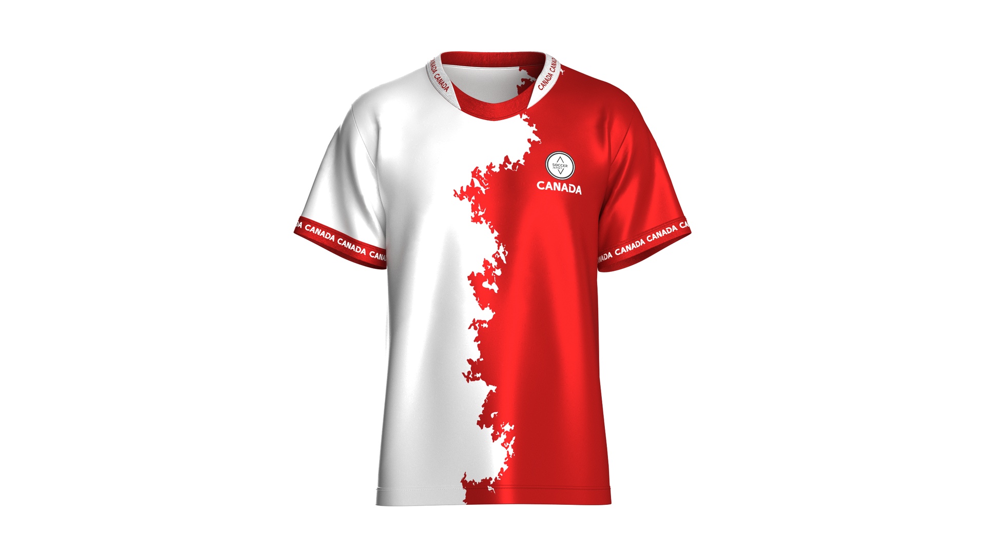 Media 1 for listing Men Canada Split - Panel Abstract Sublimation Jersey | High Poly