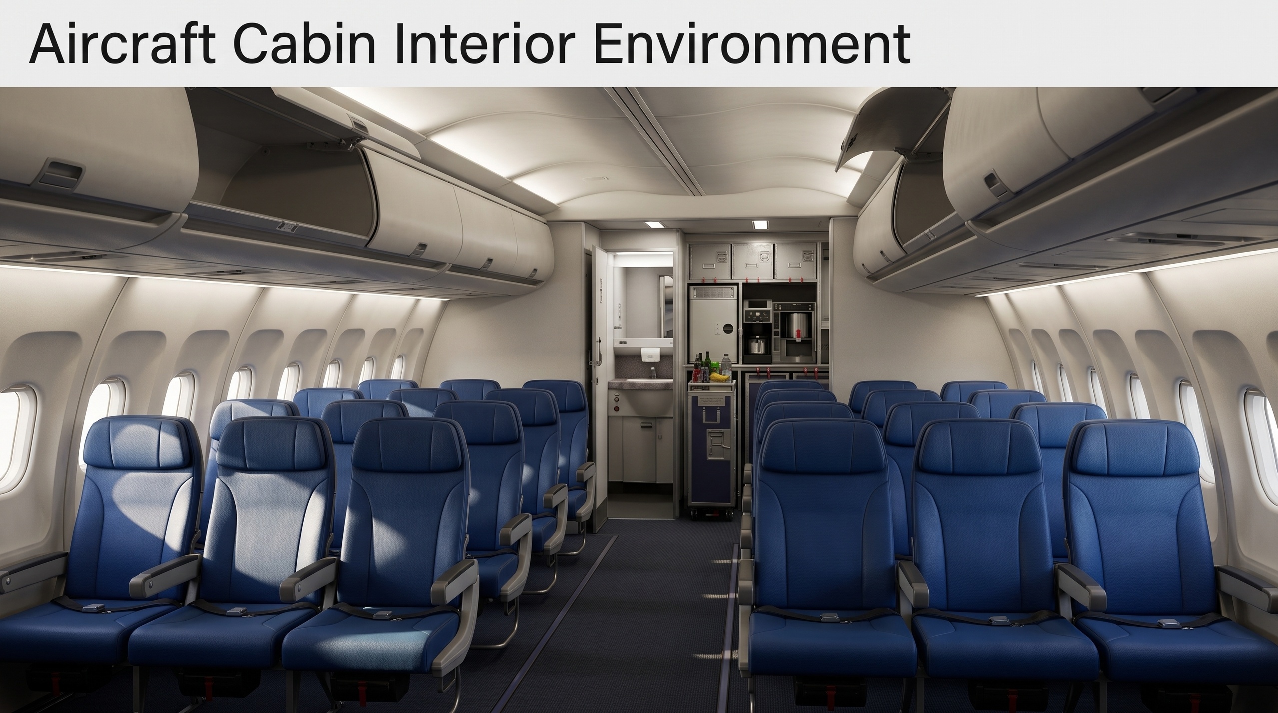 Media 1 for listing Aircraft Cabin Interior Environment 3D Asset Pack