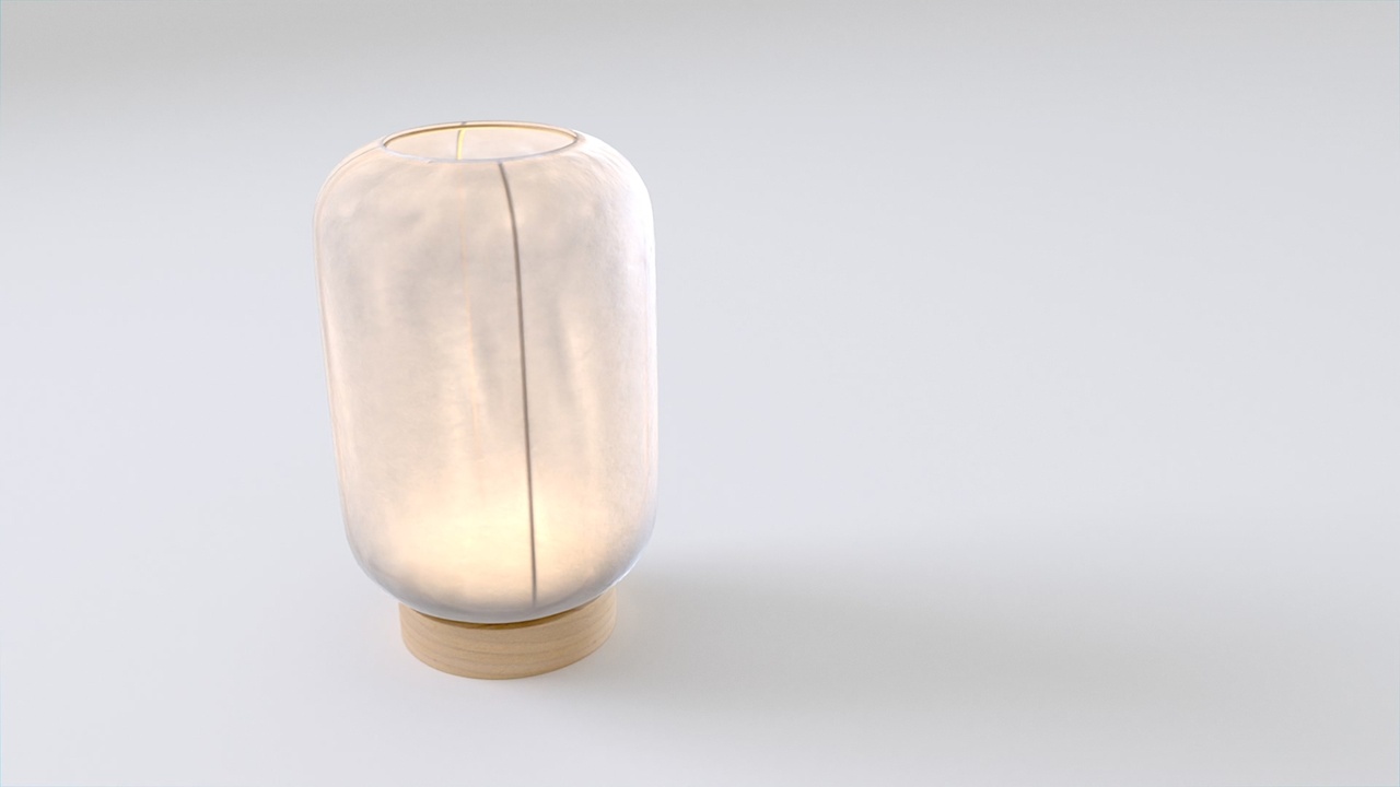 Media 1 for listing Japandi Washi Paper Accent Lamp - 3D Model Blender FBX