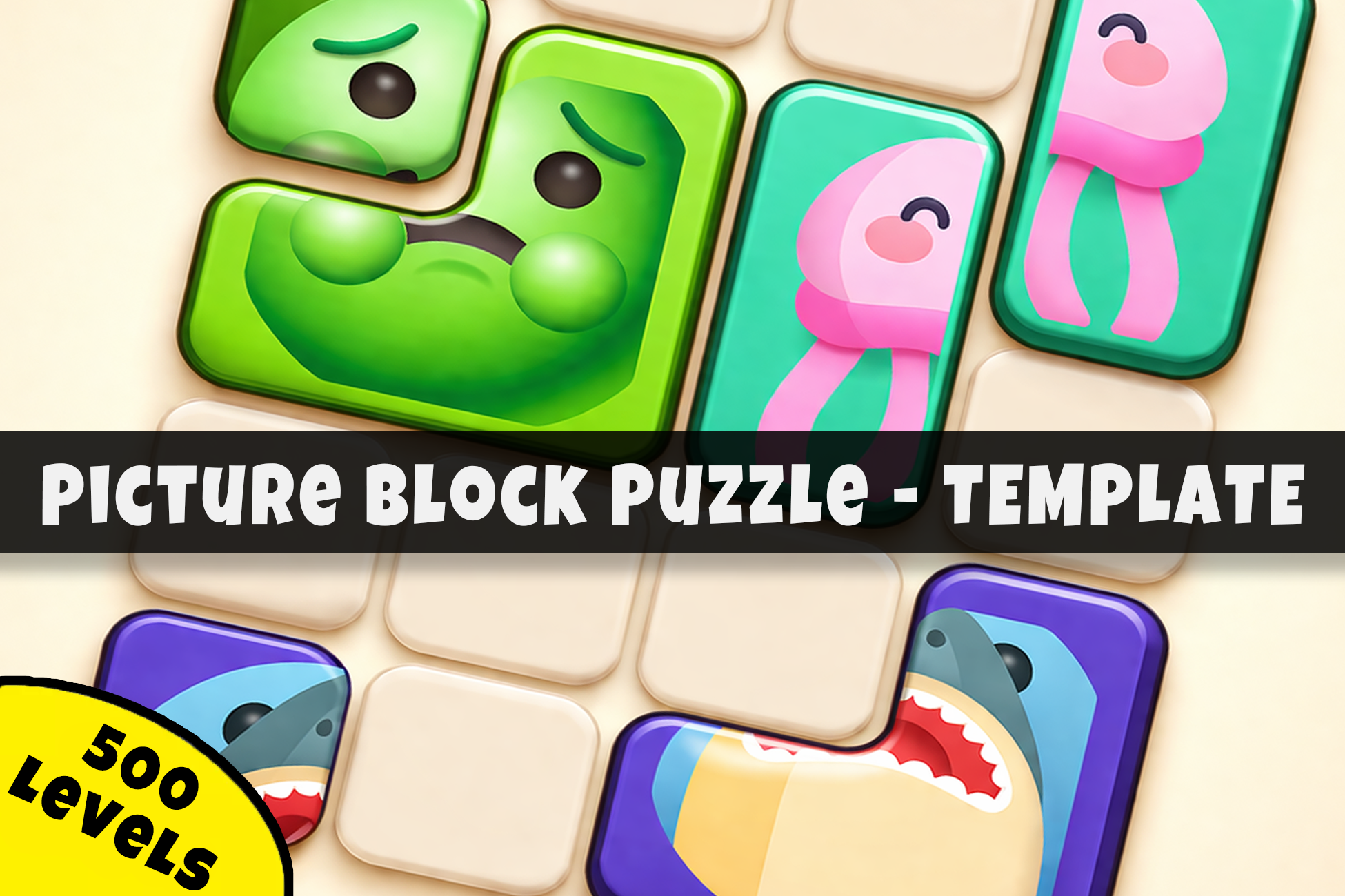 Picture Block Puzzle 2D | Game Template + Level Editor | Fab