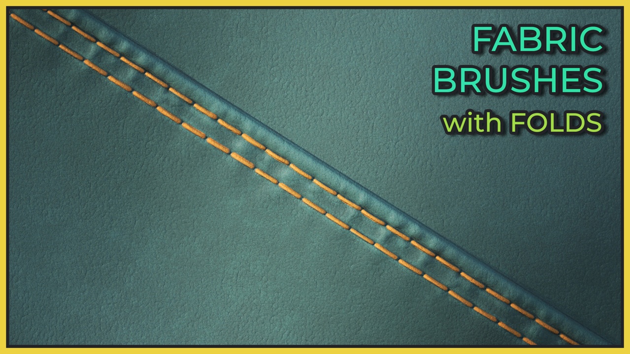 Media 1 for listing 22 Fabric brushes with FOLDS for Zbrush / Stitch / seam / cloth