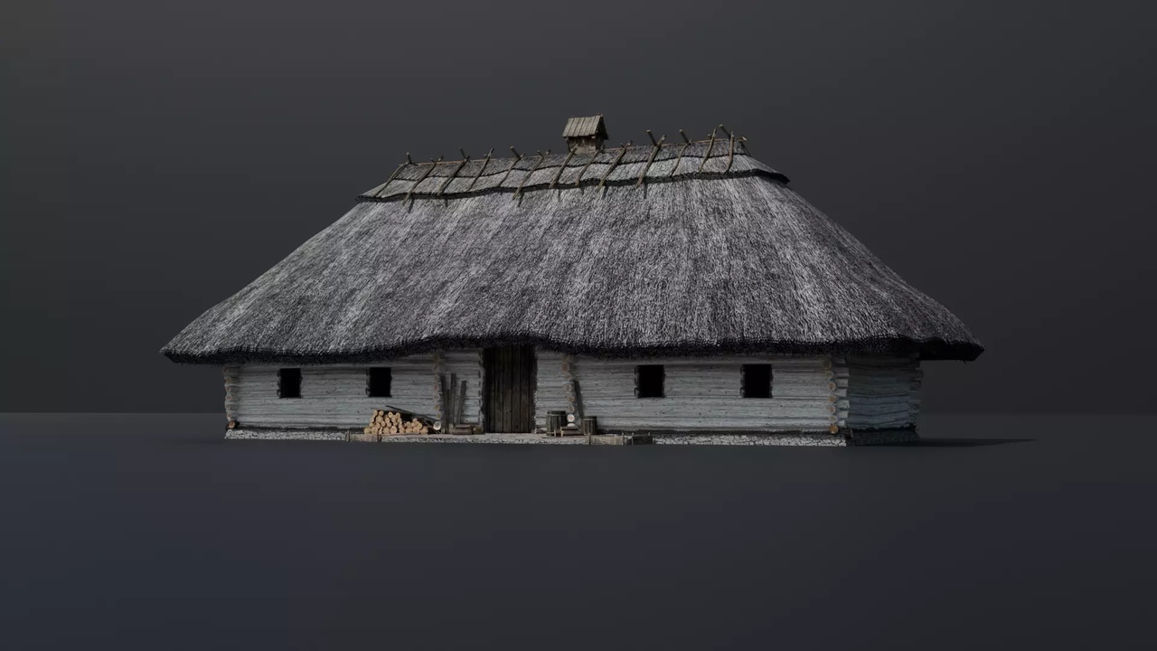 Media 1 for listing Slavic Peasant Cottage - 16th Century Traditional Rural House (PBR)