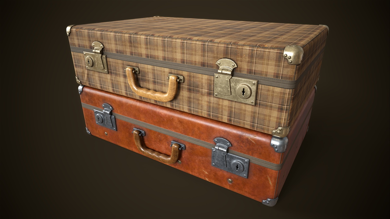 Media 1 for listing Vintage travel suitcase