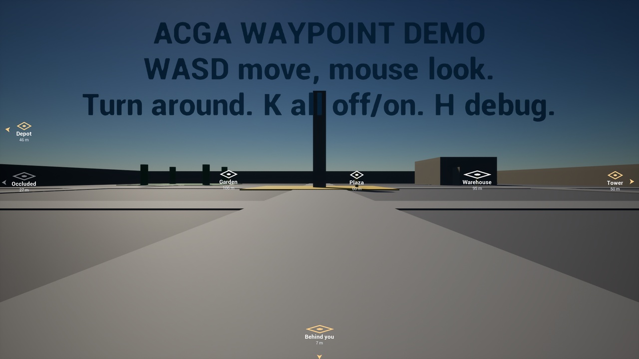 Media 1 for listing Screen Waypoint Markers — Off-Screen & Behind-Camera Indicators (C++)