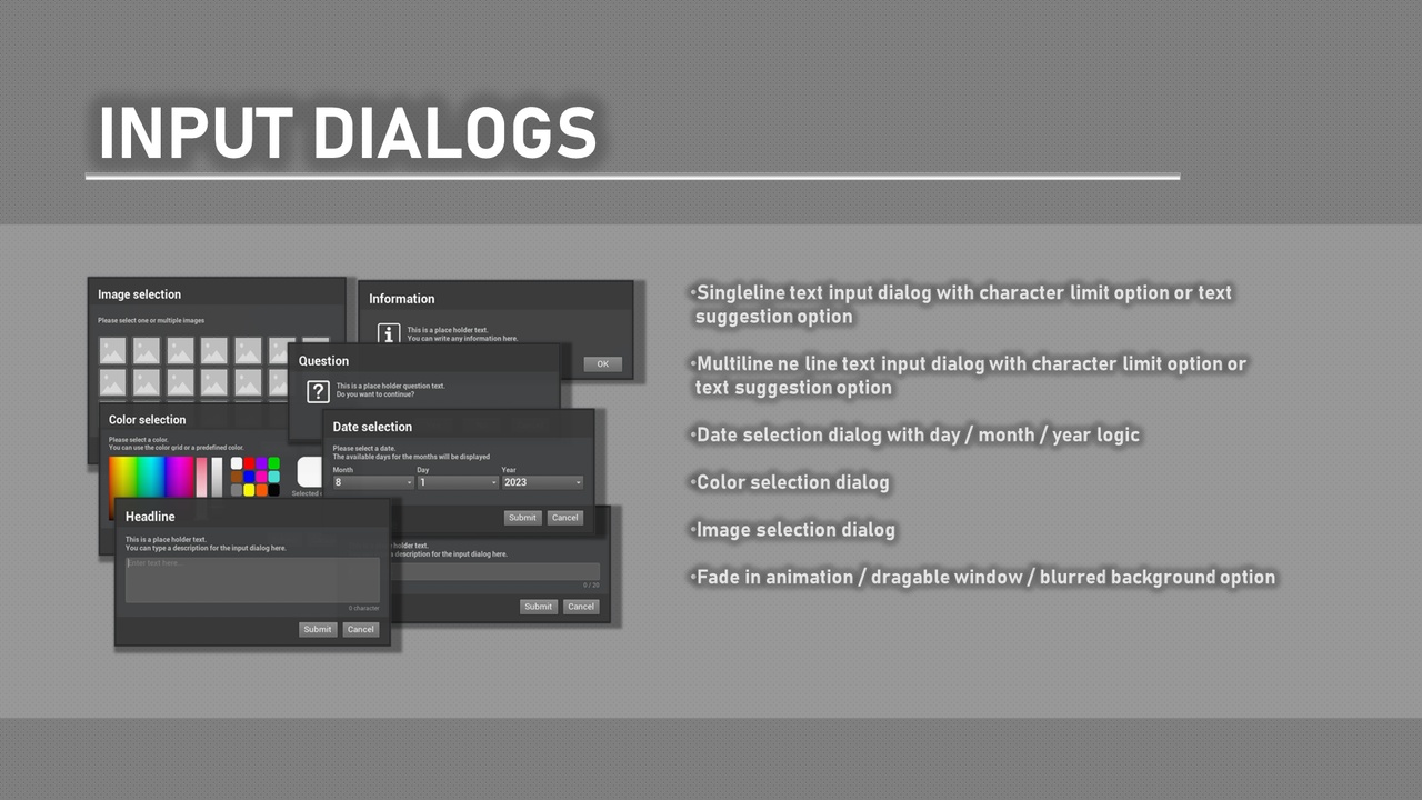 Input dialogs | Fab
