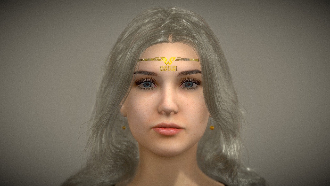 Media 1 for listing ALEXA Realistic Female 3D Model GLTF Rigged