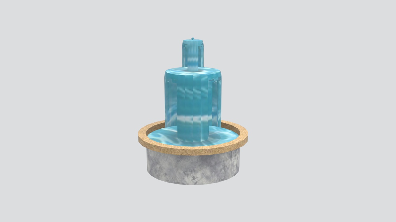 Media 1 for listing Modern Round Cylindrical Water Fountain 3D Model