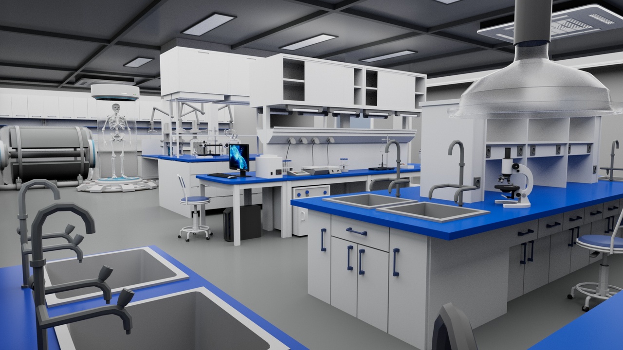 Media 1 for listing Science Medical Laboratory Interior 3D Model