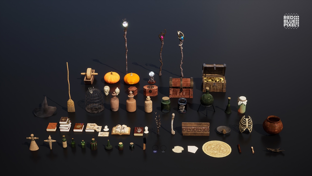Media 1 for listing Medieval Witch's Props