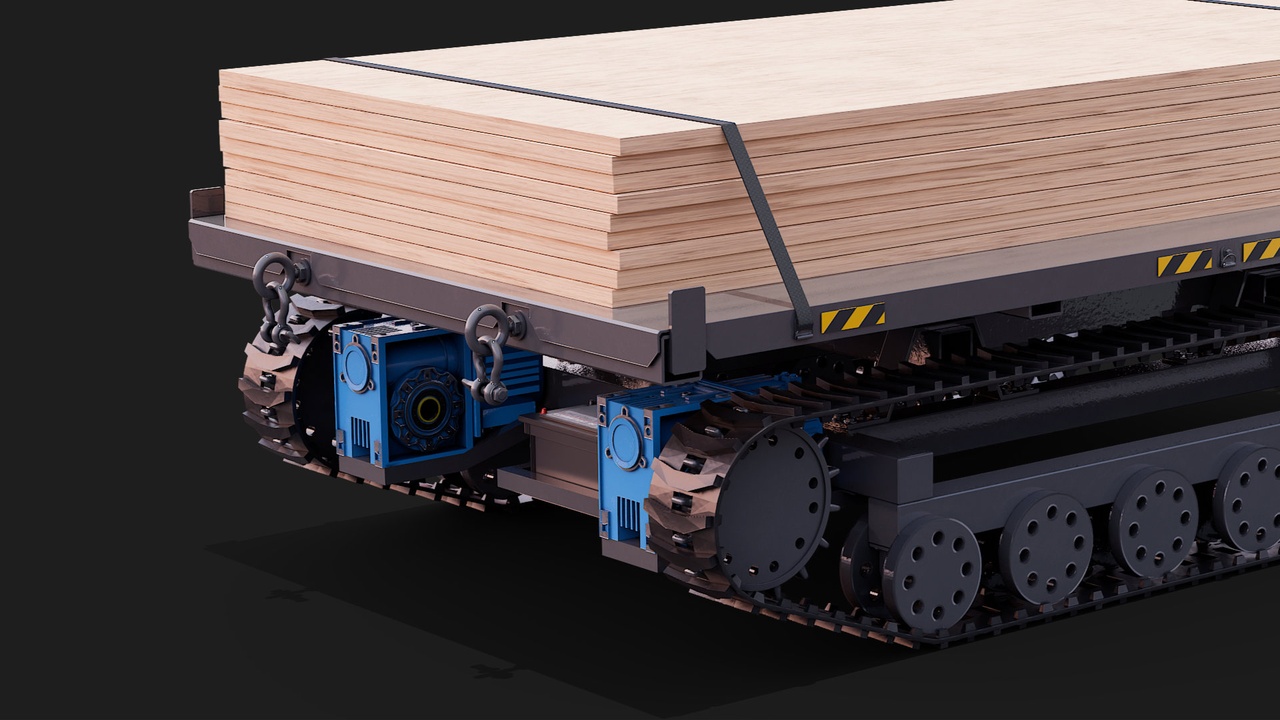 Media 1 for listing tracked crawler heavy duty industrial load carrier robot 3d 3D model