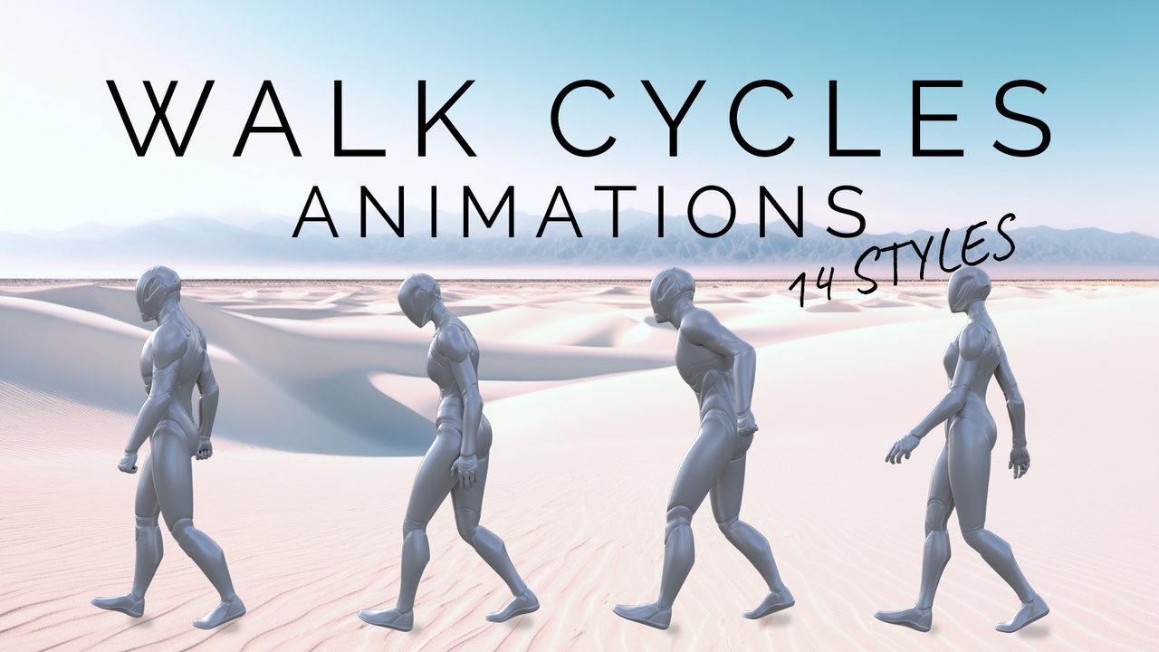 Медиа 1 для объявления Walk Cycles Animations for Npc