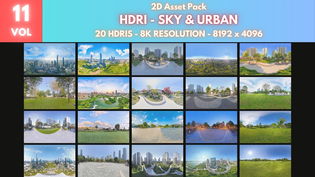 Medium 1 für Eintrag HDRI Pack 11 - 20 HDRIs - Sky & Urban