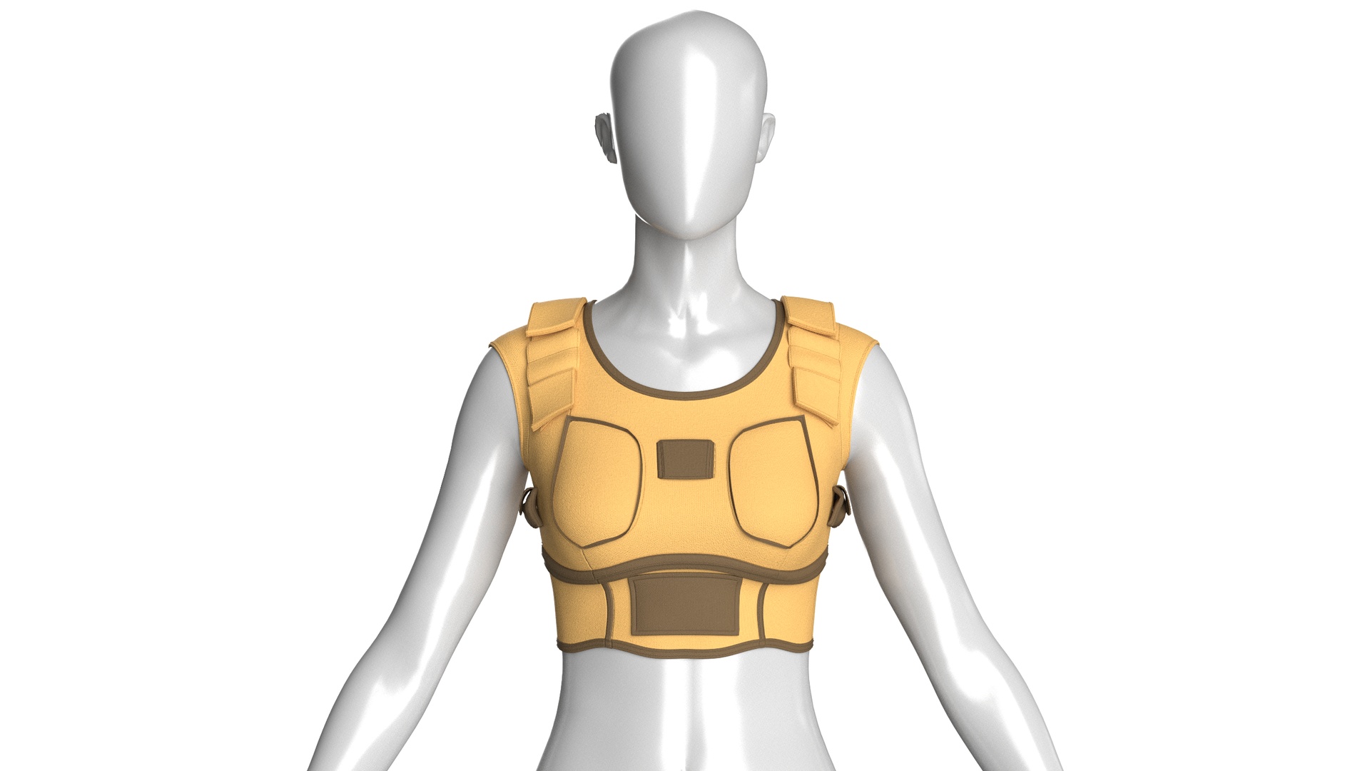 Media 1 for listing Girls Yellow Panel Crop Top | High Poly