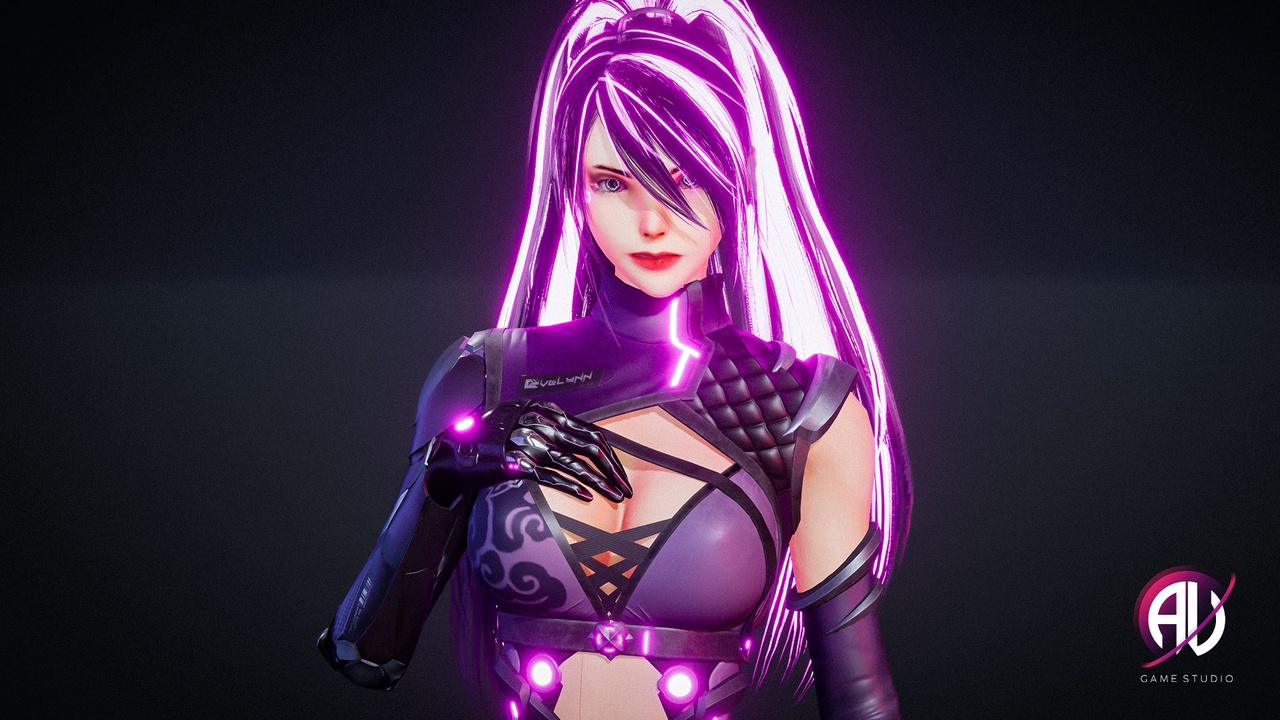 Media 1 for listing Cyberpunk Girl - Evelynn V3
