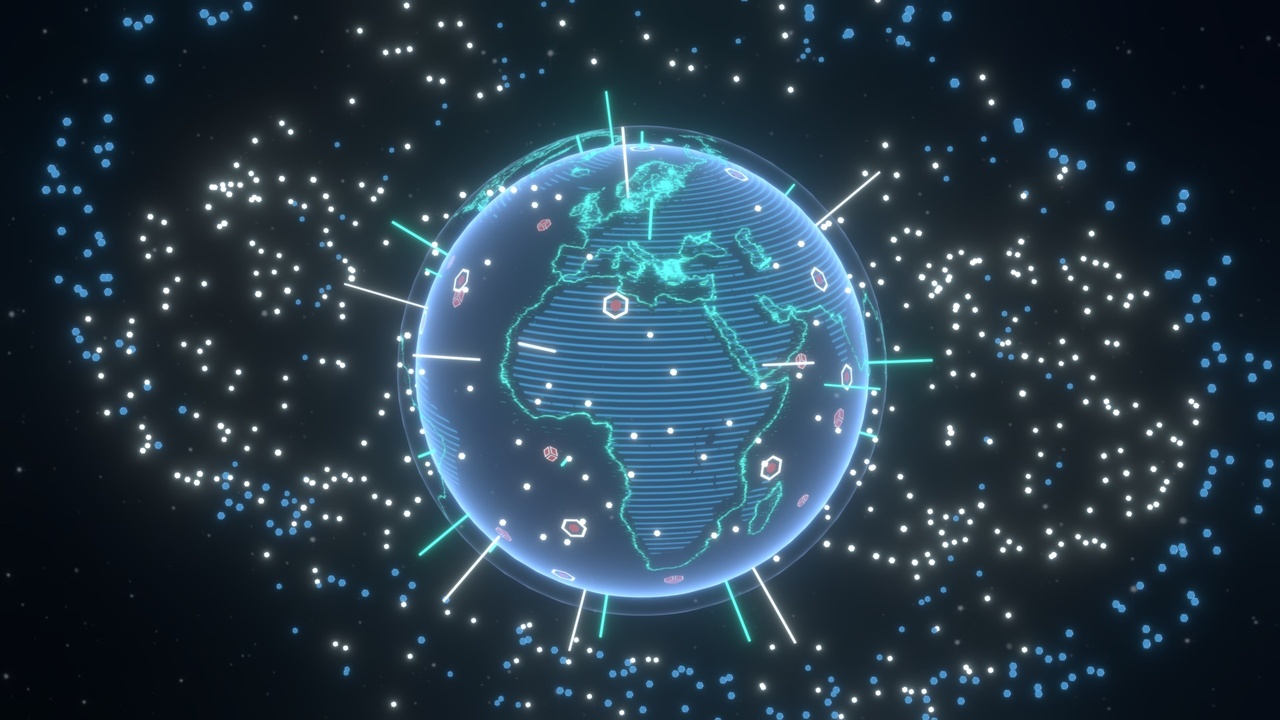 Media 1 for listing Animated Hologram Planet Earth #3 Sci-Fi 3D Model With 50 Sci-Fi Music Tracks
