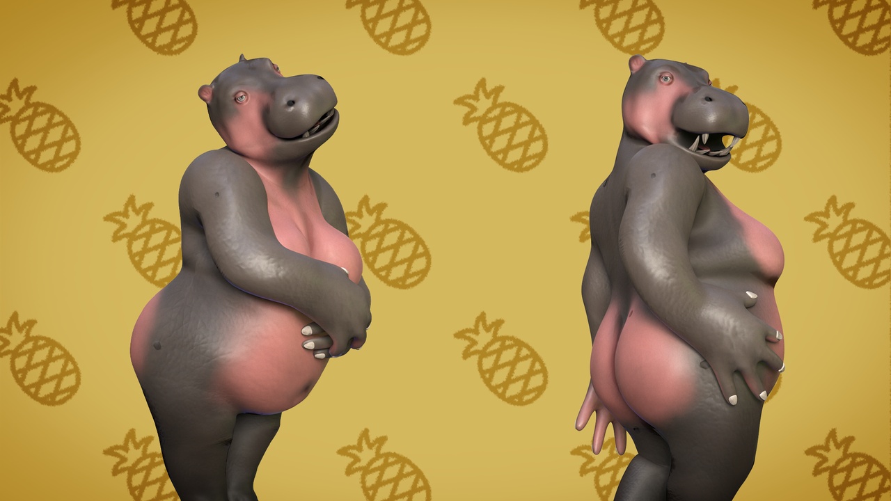 Media 1 for listing Hippo Woman | 3D Character | VRChat-Ready