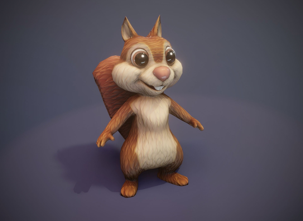 出品Cartoon Squirrel Animated 3D Modelのメディア1