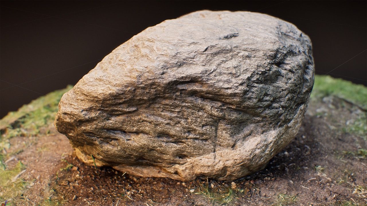 Media 1 for listing ScanEx Nature - Ultra Realistic Garden Rock (8K PBR Photogrammetry)