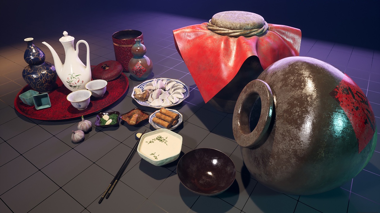 Media 1 for listing Collection of Chinese-style tea and snacks
