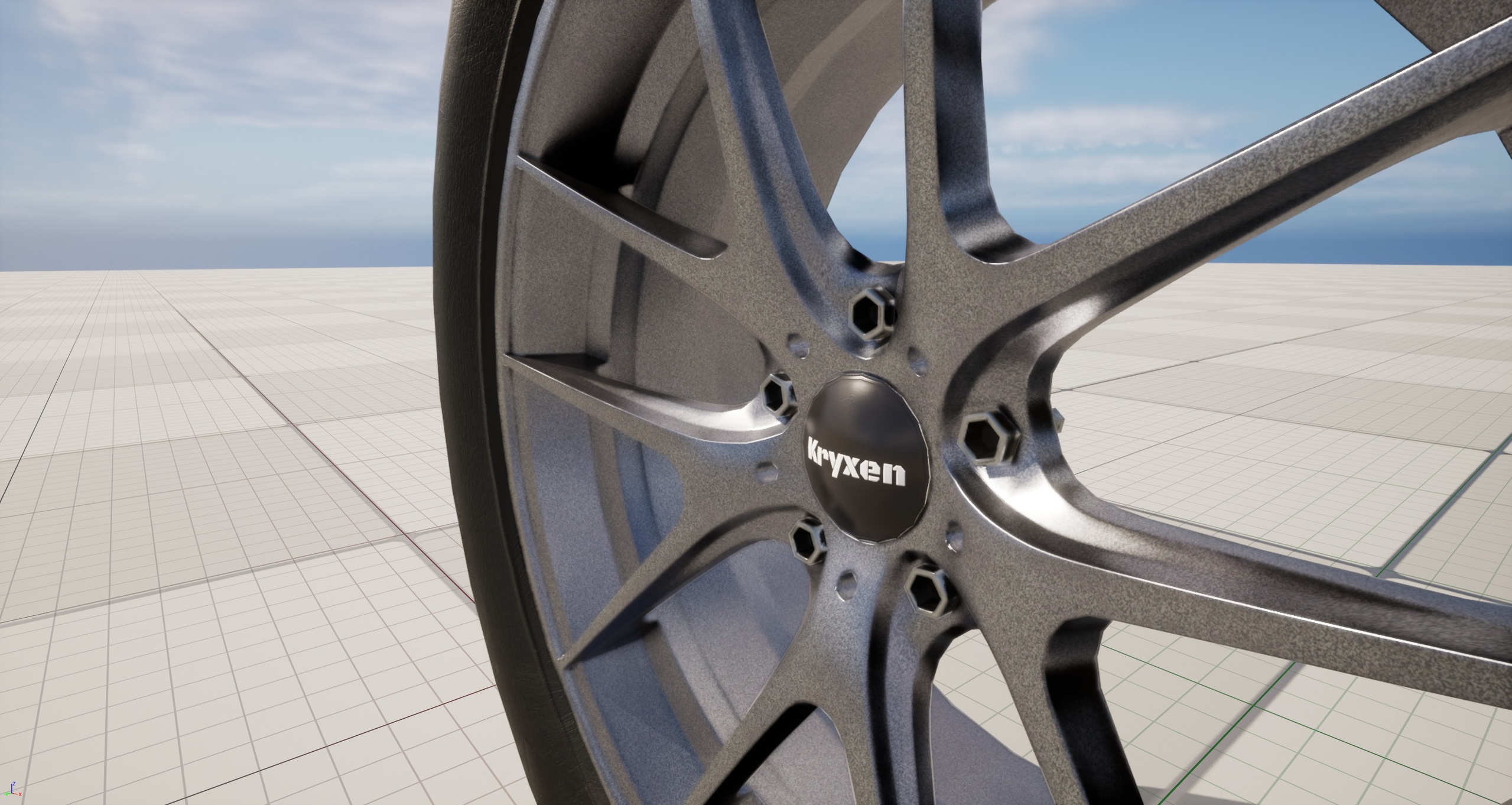 Media 1 for listing Kryxen Wheel V1 - Titanium - Game Ready (UE5 & Unity)
